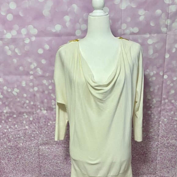 Micheal Kors NWT draped front top with zippers - Picture 2 of 12